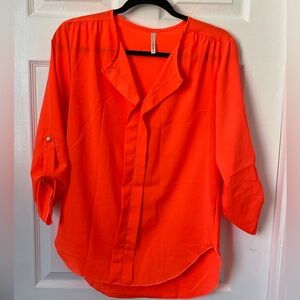 Poema Neon Orange Small Tunic Top